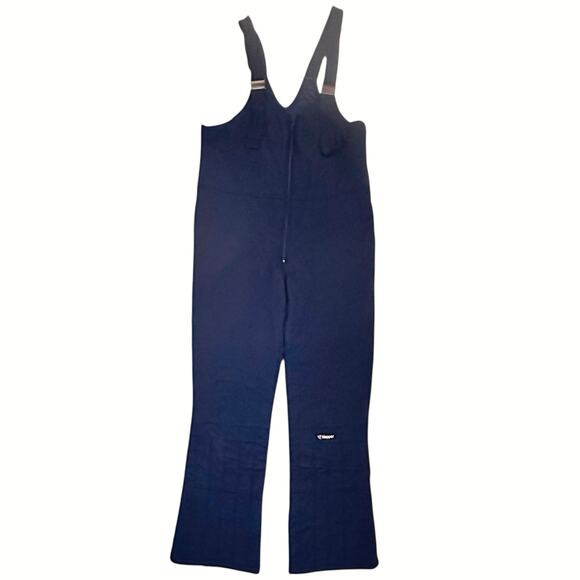 Vintage Klepper Germany Women M Navy Blue Ski Bib Pants Snow Overalls Waterproof - Picture 1 of 12